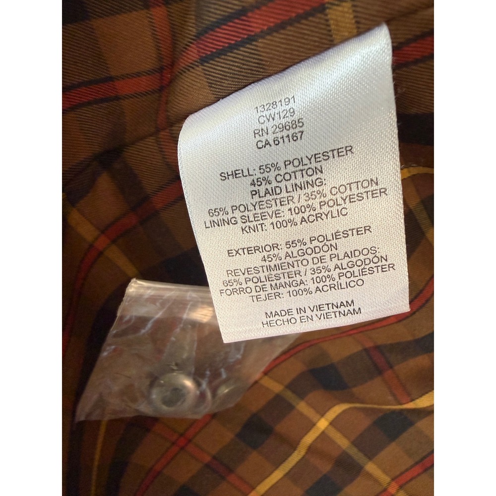 NWOT Pendleton Hooded Water Resistant Rain Coat Womens M Red Plaid Liner - Picture 6 of 10